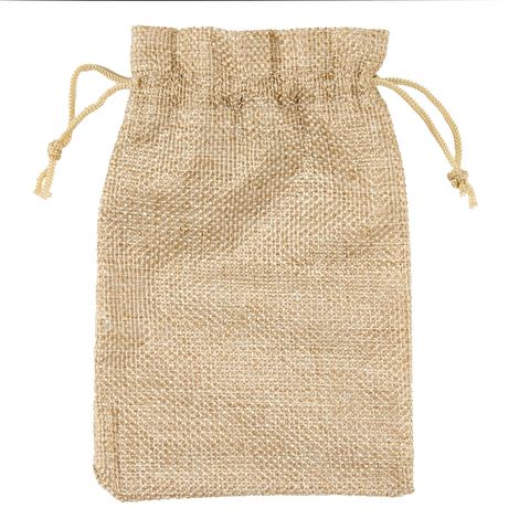 Lot de 10 Sacs Tissus avec Cordon 9.5×14.5 cm – Pochons Cadeaux Coloris Lin – Sachets Dragées Mariage, Baptême, Anniversaire – Petits Sacs Multi-Usages (1/3)