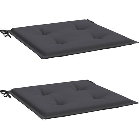 Cojines silla de jardín 2 uds tela Oxford antracita 50x50x4 cm vidaXL