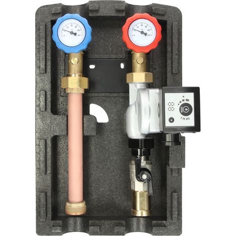 Groupe de raccordement chauffage circuit non mélangé avec circulateur