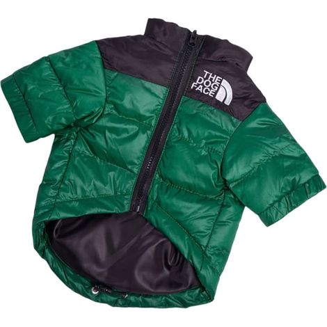 Manteau chien hiver vert S, veste matelassée réversible à capuche, costume douillet pour petit chien, manteau puffer vert, tenue chaude pour chien, parka canine verte, vêtement d'extérieur pour animal (1/5)