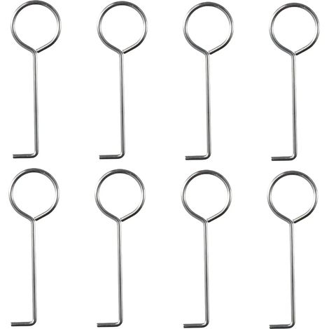 (8pcs)8Pcs Stainless Steel Drain Key Daily Clean Lifting Hook Shower Drain Grate Kitchen Sewer Lid Hook Utility Tool (1/4)