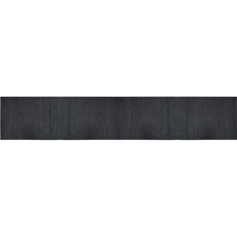 Tapis rectangulaire gris 70x400 cm bambou (1/5)