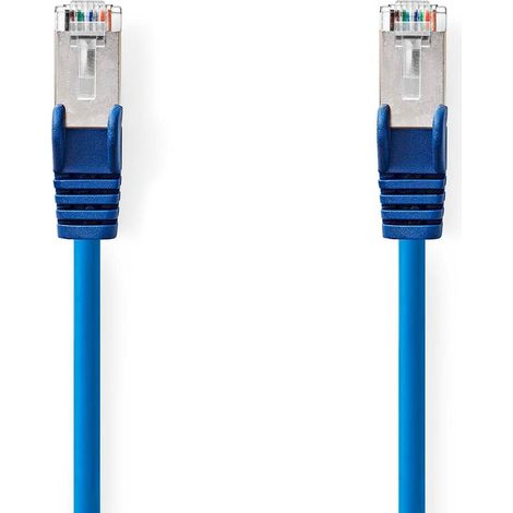Nedis CAT5e-Netzwerkkabel / SF/UTP / RJ45 Stecker / RJ45 Stecker / 3.00 m / Rund / PVC / Blau / Label