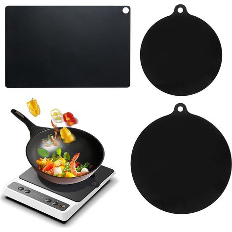 Tapis Plaque Induction, 3 Pièces Protection pour Plaque Induction, Réutilisable Tapis à Induction pour Protéger, 3 Tailles Protège Plaque Induction, pour Plaques Cuisson Induction, Tapis Bol (1/5)