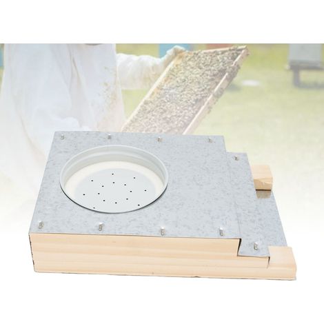 Distributeur d'Entrée de Ruche en Bois et Aluminium pour Jarre Inversée, Accessoire d'Apiculture Pratique (1/5)