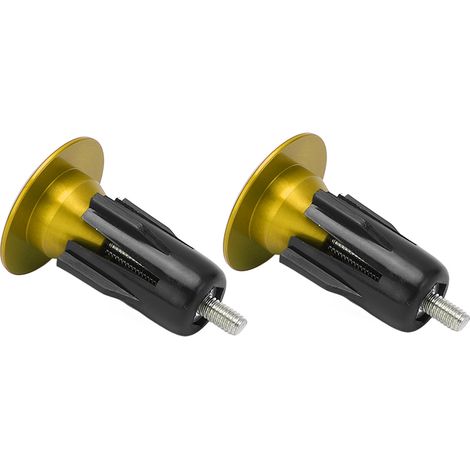 2 bouchons de guidon vélo en alliage d'aluminium résistant, embouts universels pour VTT, couleur dorée (1/5)