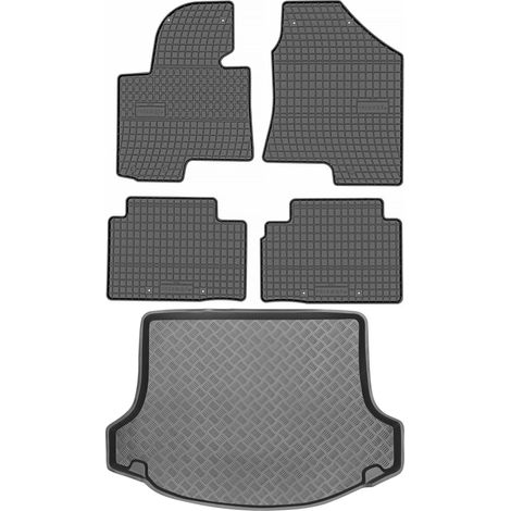 Ensemble de tapis de sol en caoutchouc pour Kia Sportage SUV (2010-2015) + tapis de coffre (1/5)