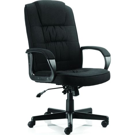 Tilt & Lock Executive Chair Fixed Arms Without Headrest High Back - Black (1/3)