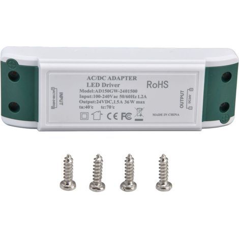 Alimentation LED 24 V CC 1,5 A 36 W – Transformateur à courant constant pour éclairage professionnel – Entrée 100-240 V AC (1/5)