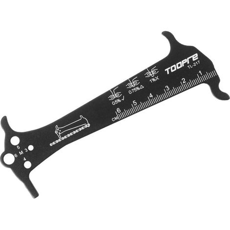 Kettenlehre, Kettenverschleißtester, Multifunktionswerkzeug für alle Fahrradketten, Schwarz (1/5)