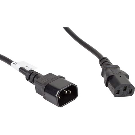 Lanberg Cable Lanberg CA-C13E-11CC-0050-BK (C14/IEC C14/IEC 320 C14 M - C13 F 5m black color) - Cable - 5 m (1/5)