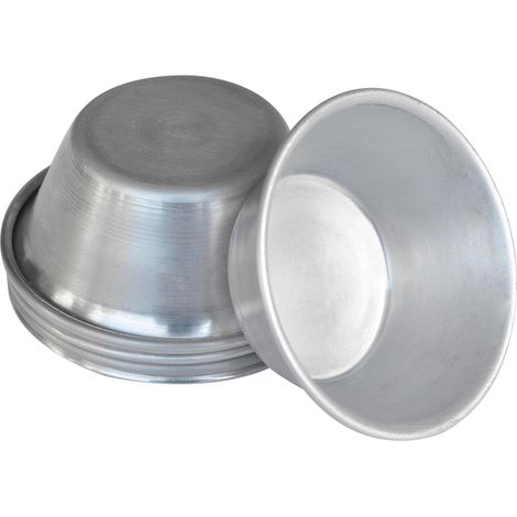 Lot de 6 Moules à Pasteis De Nata, Aluminium Non Revêtu, Ø 6,4 Cm, Pour Four Jusqu'à 230 °C, Pâtisserie (1/5)