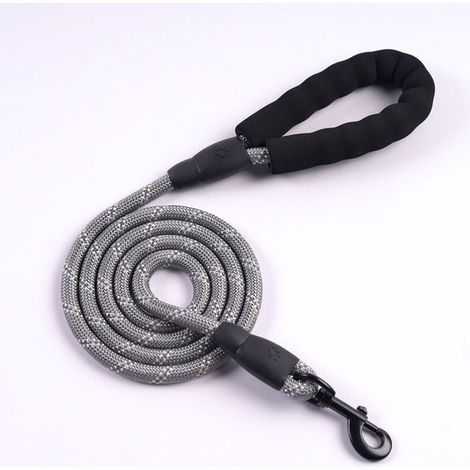 Hundeleine, lange Leine mit gepolstertem Griff, für kleine, mittlere und große Hunde, 1,2 cm dick, 3 m lang, dunkelblau. (1/5)