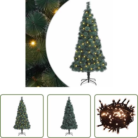 LED-Beleuchtung - Künstlicher vorbeleuchteter Weihnachtsbaum Grün 180 cm PET (1/5)