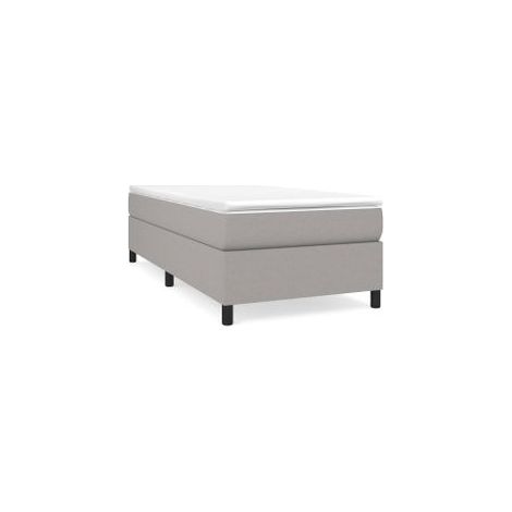 Sommier à lattes de lit avec matelas Gris clair 90x200 Tissu (1/5)