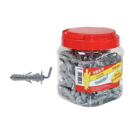 TASSELLO NYLON SB GANCIO CORTO PROMOPACK FISCHER - SB  9/8 CF=PZ 100+25- 1 confezioni
