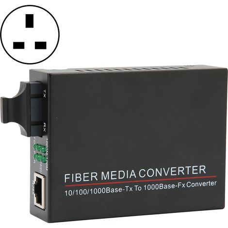 Transcepteur Fibre Optique TBCMC3602ED20 20km SC 1310nm RJ45 Routeur Fibre 100-240V (Fiche UK) (1/5)
