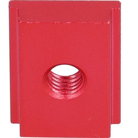 Lot de 5 écrous coulissants pour rail en T, coulisseau en alliage d'aluminium, outil de menuiserie, fixation à fente, vis M8 rouge (1/5)