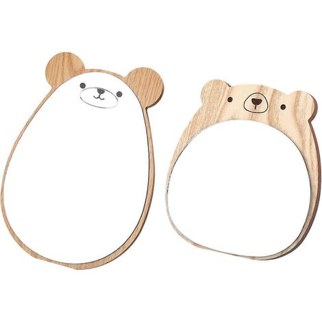 HONORNIC - Miroir pour enfants en acrylique incassable, composé de 2 pièces et d'un cadre en bois