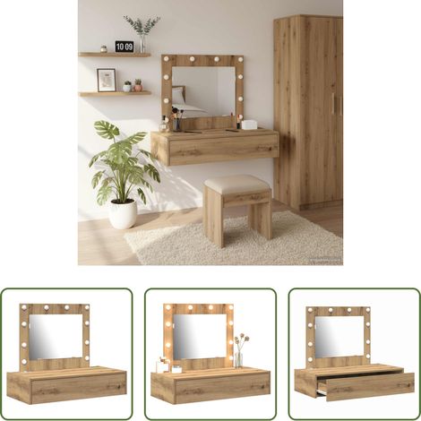 Coiffeuse moderne - Table de Toilette Marron 83 x 40 x 70 cm Bois d'ingénierie (1/5)