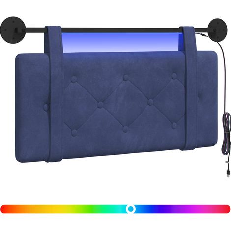 Maison Exclusive - Hängendes Kopfteil Mit LED Licht Polizeiblau S