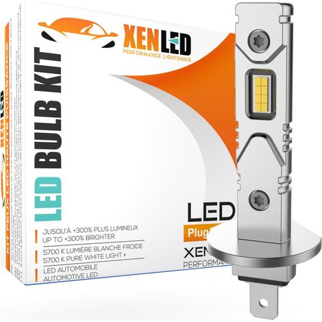 1x ampoule H1 LED Tiny1 Ultima 2200Lms réels 11W CANBUS - XENLED - voiture moto - ratio 1:1 - plug&play (1/5)