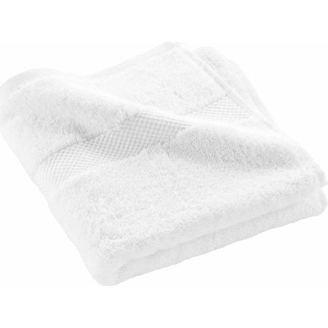 Serviette de toilette 50 x 90 cm Elegante uni blanc (1/4)