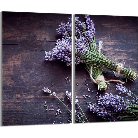 Placa protectora de vidrio para estufa 2x30x52 Lavanda (1/5)