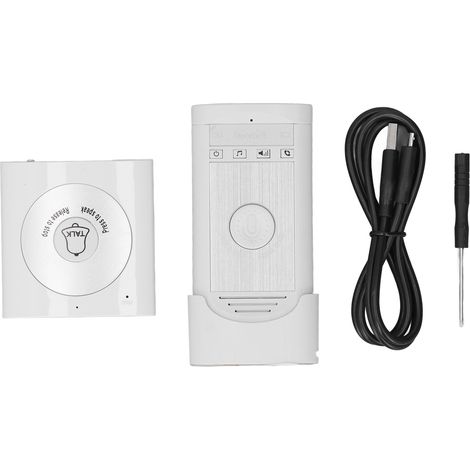Sonnette sans fil avec interphone vocal, récepteur et émetteur pour maison, appel mobile via téléphone. (1/5)