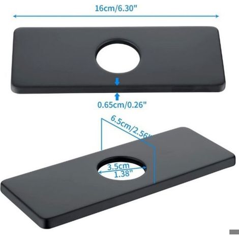 Plaque de trou dorée pour robinet de lavabo de cuisine (1 pièce) (1/5)