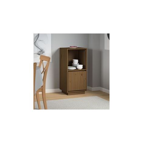 Buffet Marron miel 38x35x80 Bois massif de pin (1/5)