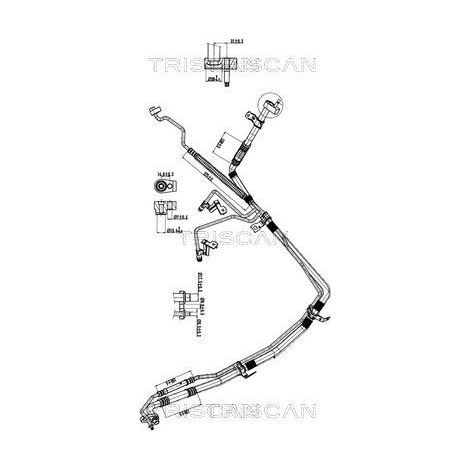 Conduite à haute/basse pression, climatisation TRISCAN 9010 16055 FORD 1769729
