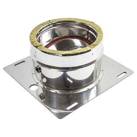 PIASTRA DI BASE CON SCARICO CONDENSA DOPPIA PARETE Ø 250/300 mm