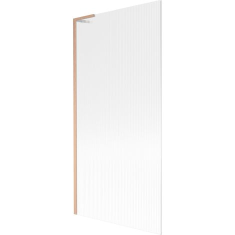 Paroi de baignoire Mexen Next L 1-volet 90 x 150 cm, stries, cuivre brossé - 895-090-000-03-09-65 (1/5)