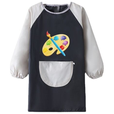 Tablier d'Art pour Enfants, Tablier Imperméable avec Manches Longues Parfait pour la Peinture, la Cuisine, Beau Tablier pour Enfants de 6 à 12 Ans, Filles, Garçons (1/5)