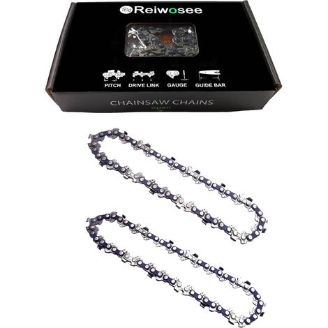 2-teilige Sägekette für 4-Zoll-Mini-Akku-Taschensägen, 1/4" 1,1 mm 28TG Führung, 18 cm Sägekettenlänge, geeignet für Holzsägeschäfte (1/5)