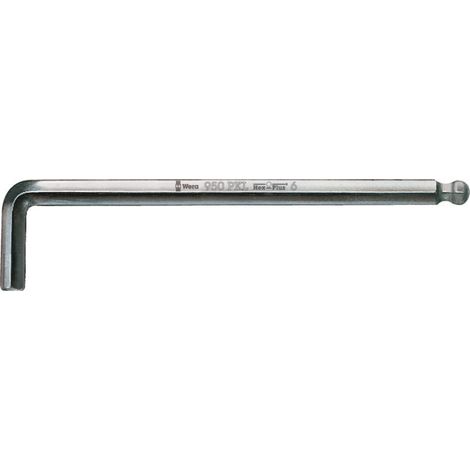 Wera 950 PKL Winkelschlüssel, metrisch, Innensechskant, SW 4,0 mm, Länge 140 mm