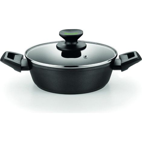 Cacerola Baja Monix Green M480528/ Ø28cm/ Aluminio forjado/ Apta para Inducción
