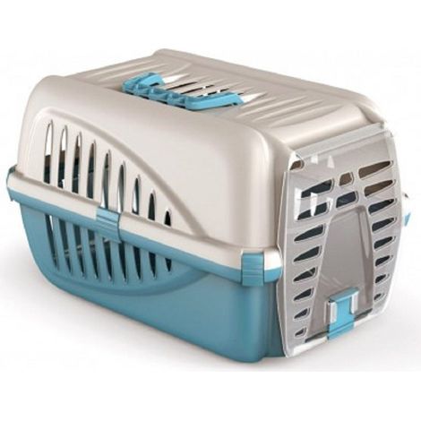 Panzer Plastic Pet Carrier Made In Italy 50 X 33 X 21 Cm Bleu Ciel (1/2)