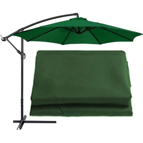 Toile de rechange pour parasol de jardin, 3 mètres, 8 baleines, verte. (1/4)