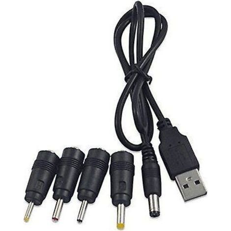 Câble universel DC vers USB 2.0 2.5 3.0 4.0 5.5 5 en 1 Multi chargeur de charge (1/5)