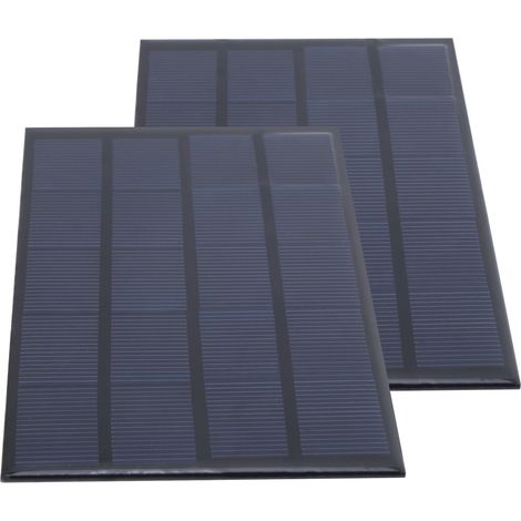 Lot de 2 mini-panneaux solaires époxy pour composants de lampes DIY, 5 V CC, 2 W, 142 x 88 mm (1/5)