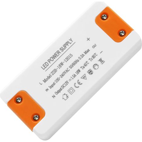 Transformator 220V 12V LED 18W, LED-Treiber-Netzteil 12V 1,5A, 220V 12V Wandler, AC/DC-Spannungswandler Konstanttransformator-Adapter für G4, GU5.3, MR11, MR16 (18W)