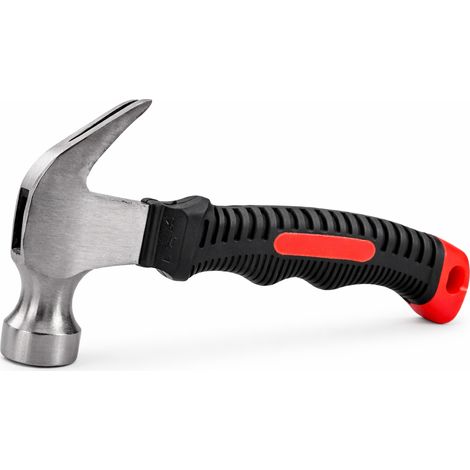 MINI MARTELLO DA CARPENTIERE IN ACCIAIO CON ESTRATTORE DI CHIODI ERGONOMICO - 350 g