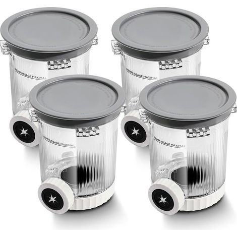 Irovami Pots à glace 500 ml – pour Ninja Swirl NC700/NC701, lot 4, réutilisables