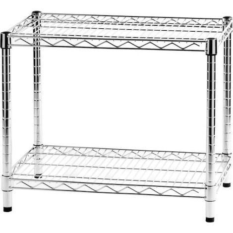 Scaffale in Acciaio Cromato 2 Ripiani Tosini Linea 2X35 - 35x60x50cm/
