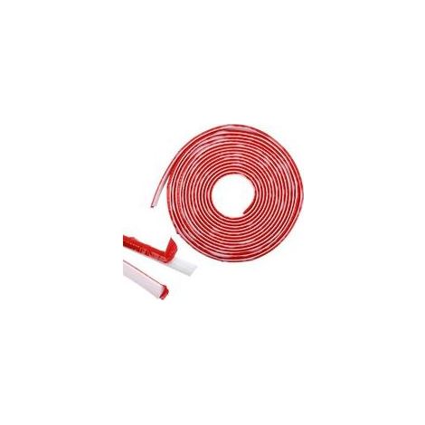 Moulure quart de rond flexible autocollante TPE 12x9mm, 6m, pour plinthes, murs, plafonds, sols (1/5)