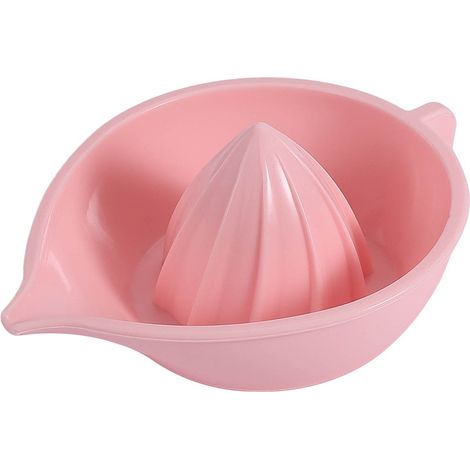Presse-agrumes manuel en silicone rose, extracteur de jus pour fruits et cuisine domestique (1/2)