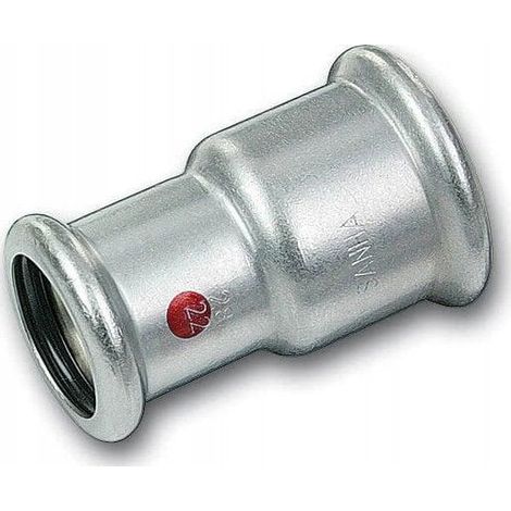 Muffola di riduzione in acciaio Sanha 28 mm ingresso 22 mm uscita