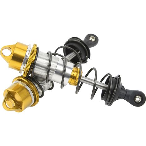 Lot de 2 amortisseurs avant en alliage d'aluminium pour voitures RC ARRMA 1/7 et 1/8 (couleur or). (1/5)